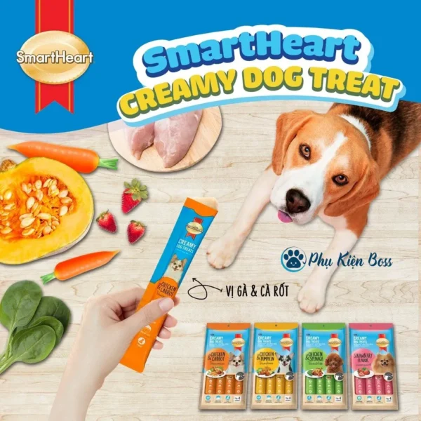 Súp Thưởng SmartHeart Creamy Cho Chó, Bánh Thưởng Dạng Kem