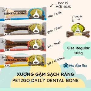 Xương Gặm Sạch Răng Cho Chó Pet2Go Dental Bone 105g